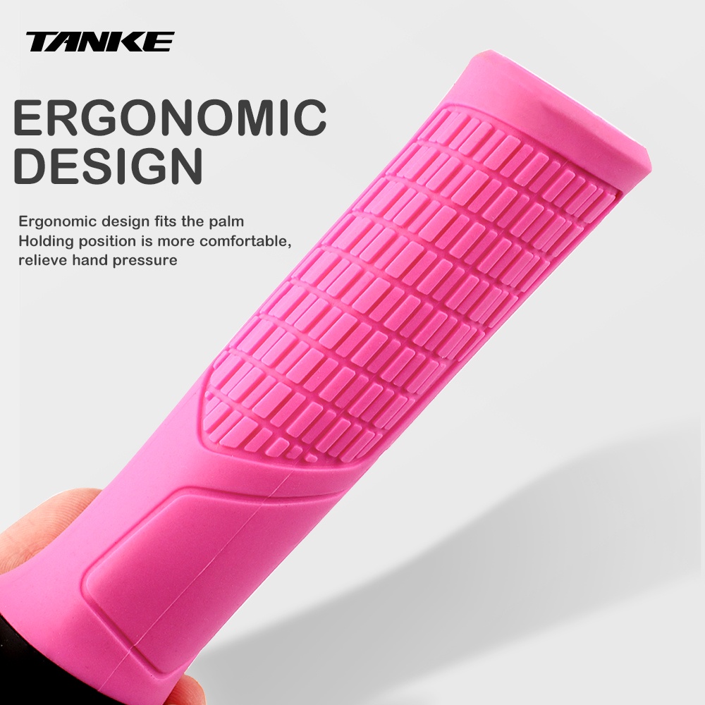 Cặp vỏ bọc tay lái xe đạp leo núi TANKE bằng silicone chống trượt 22.2mm