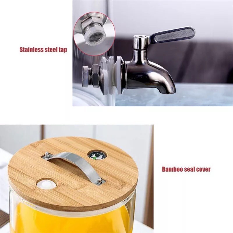 Bình đựng nước thuỷ tinh có vòi rót | BigBuy360 - bigbuy360.vn