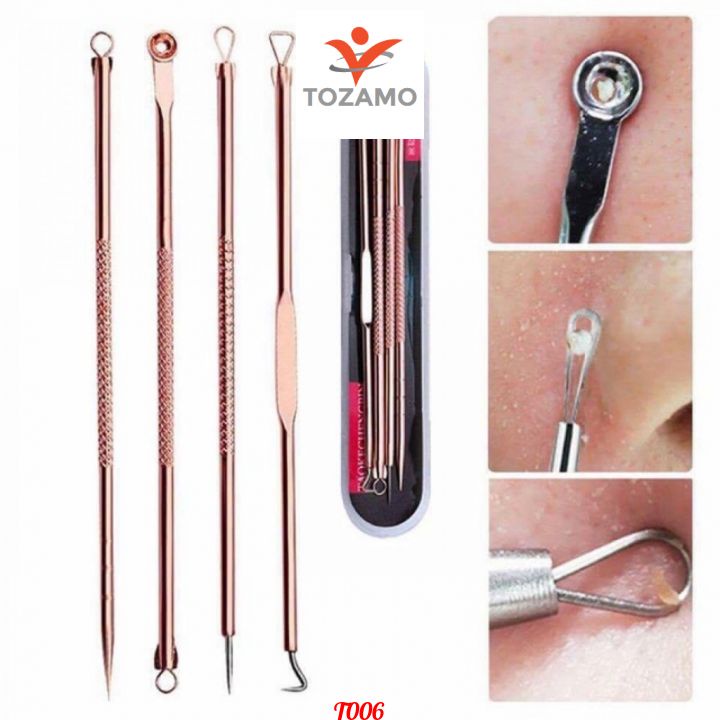 Combo 4 cây nặn mụn chuyên nghiệp  màu đồng T006