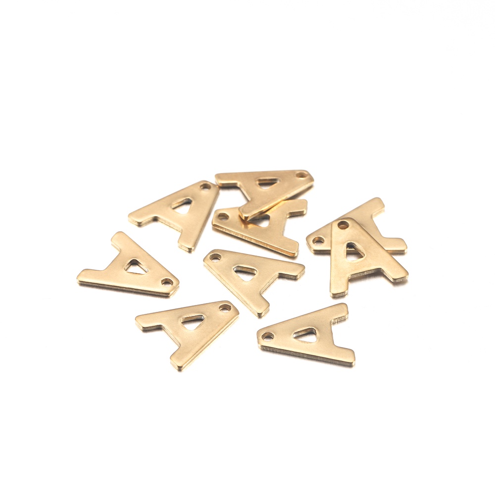 Mặt dây chuyền ST.KUNKKA 26 chữ cái làm quà tặng giáng sinh bằng thép không gỉ acrylic