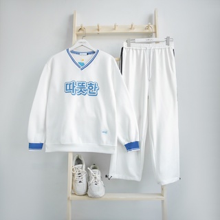 Áo Nỉ Cao Cấp Sweater Dài Tay Nam MANDO Cổ Tim Họa Tiết In Chữ Form Rộng Basic Unisex Thời Trang Hàn Quốc NDN086