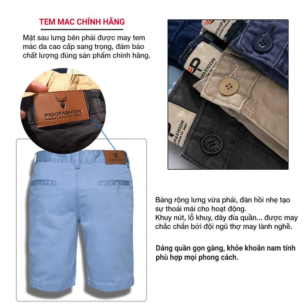 Quần short kaki nam Pigofashion cao cấp PSK03-1 chọn màu | BigBuy360 - bigbuy360.vn