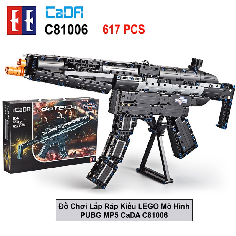 Bộ Đồ Chơi Lắp Ráp Kiểu Lego Mô Hình PUBG MP5 CaDA C81006 Với 617 Mảnh Ghép