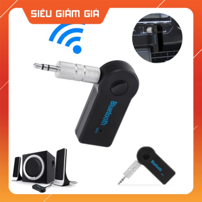 Usb bluetooth cho xe ô tô, bộ thu bluetooth không dây 3,5MM kết nối dàn âm thanh cho xe hơi amply, loa Car Blu
