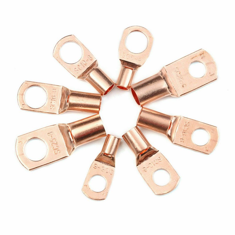 140Pcs Assorted Car Auto Copper Ring Lug Terminal Wire Bare Cable Crimp Connectors Crimp Terminal Assorted Kit