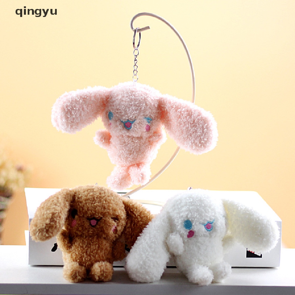 Móc Khóa Hình Gấu / Thỏ Bằng Lông Nhung Dễ Thương Xinh Xắn