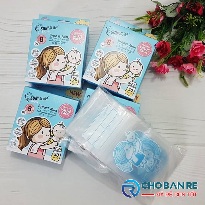 COMBO TÚI TRỮ SỮA SUNMUM NHIỀU DUNG TÍCH 100ml và 250ml