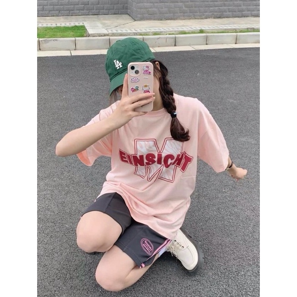 Áo thun Nam Nữ Unisex form rộng tay lỡ in nổi chữ M