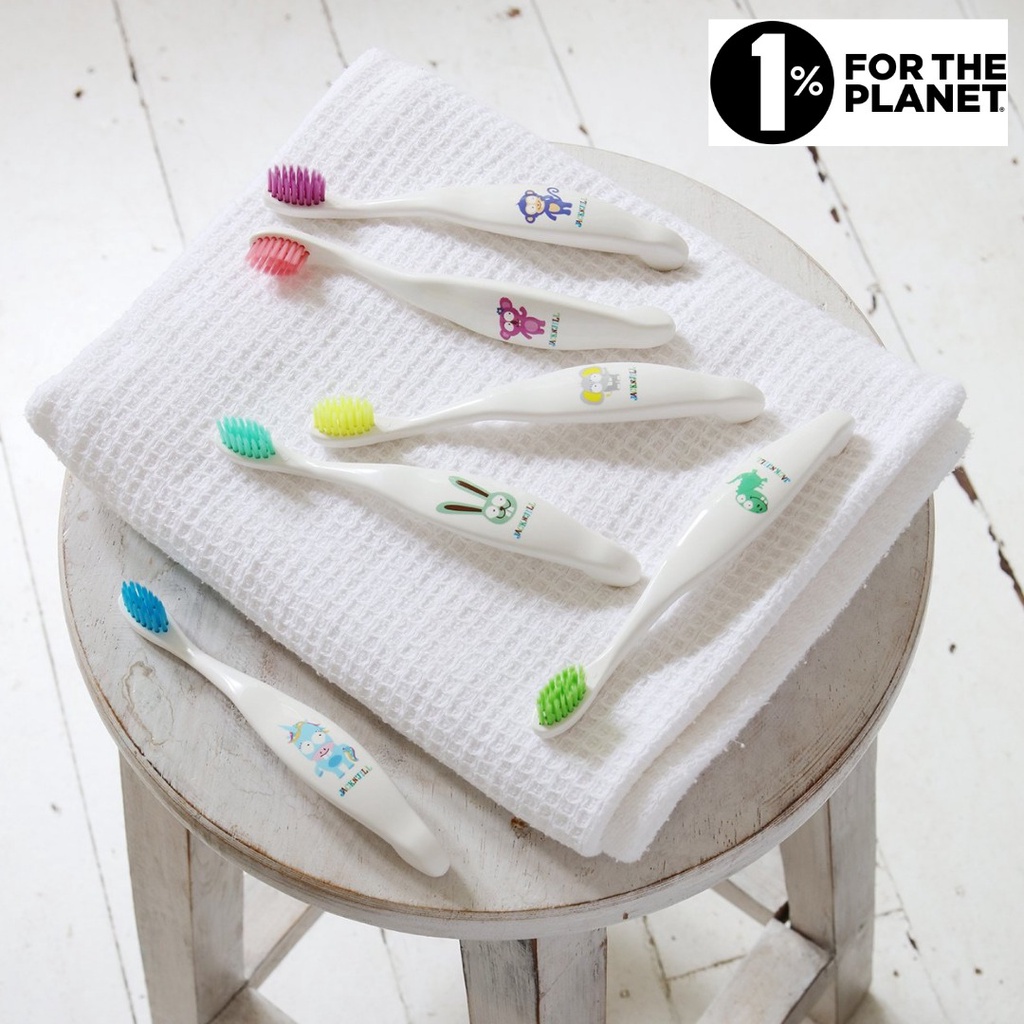 Bàn chải đánh răng cho bé, bàn chải đánh răng organic Jack N'Jill cho bé bằng sợi lông y tế mềm