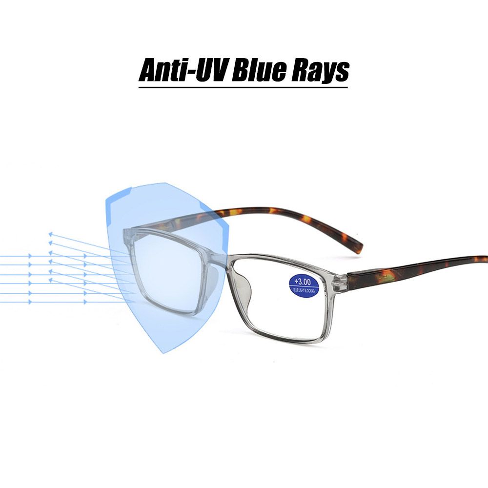Kính đọc sách gọng PC siêu nhẹ chống ánh sáng xanh thời trang cho nam và nữ