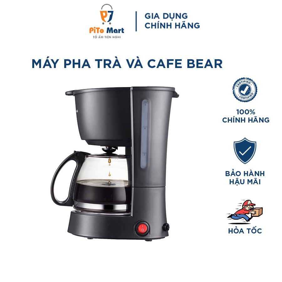 Máy Pha Cà Phê Mini, Máy Pha Trà Bear CF-B06V2 600ml - Bản Quốc Tế Bảo Hành Chính Hãng 18 tháng