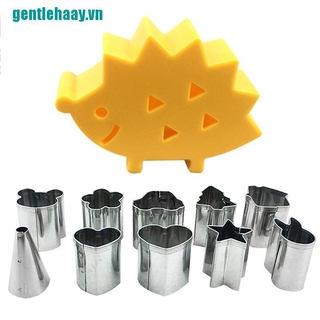 10pcs Hedgehog Shaped Box Vegetable Fruit Mini Cutter Cake Cookies Cutter Mold