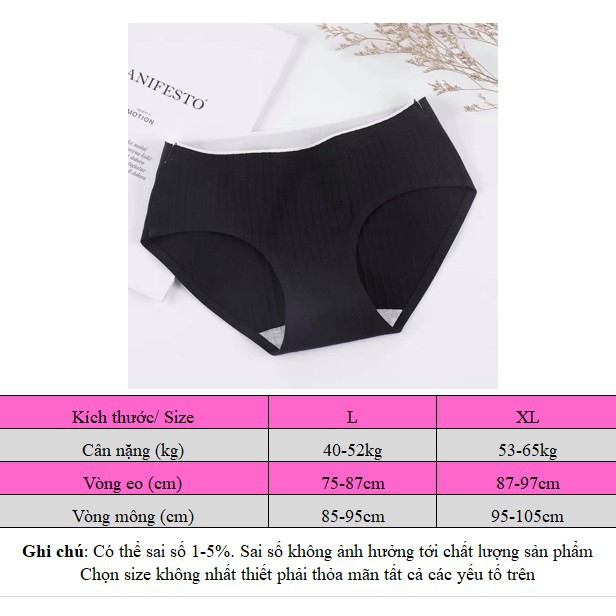 Quần lót nữ cotton gân tăm không đường may, quần lót nữ kháng khuẩn cao cấp Lakimo QLG30 | BigBuy360 - bigbuy360.vn