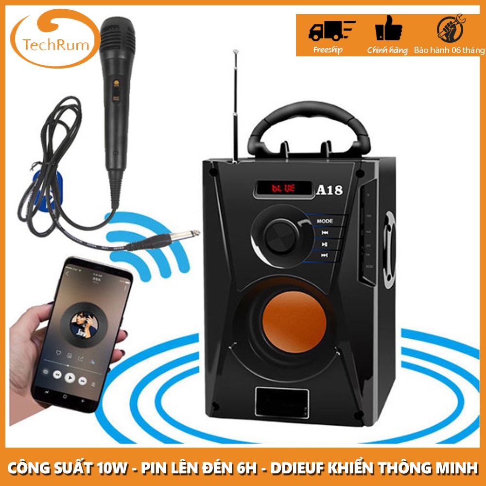 Loa Karaoke Bluetooth Di Động, Loa Kẹo Kéo Mini Bluetooth K500,K600 Âm Thanh Cực Hay, Bass Siêu Trầm [ Tặng Kèm Mic ]