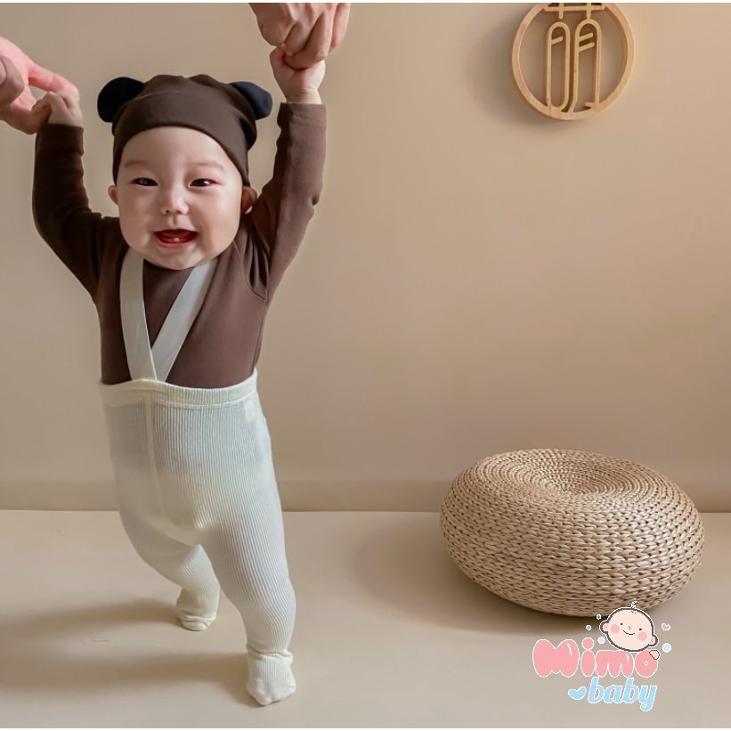 Áo cotton dài tay màu trơn phong cách Hàn Quốc BBAMMA cho bé Mimi kids A04