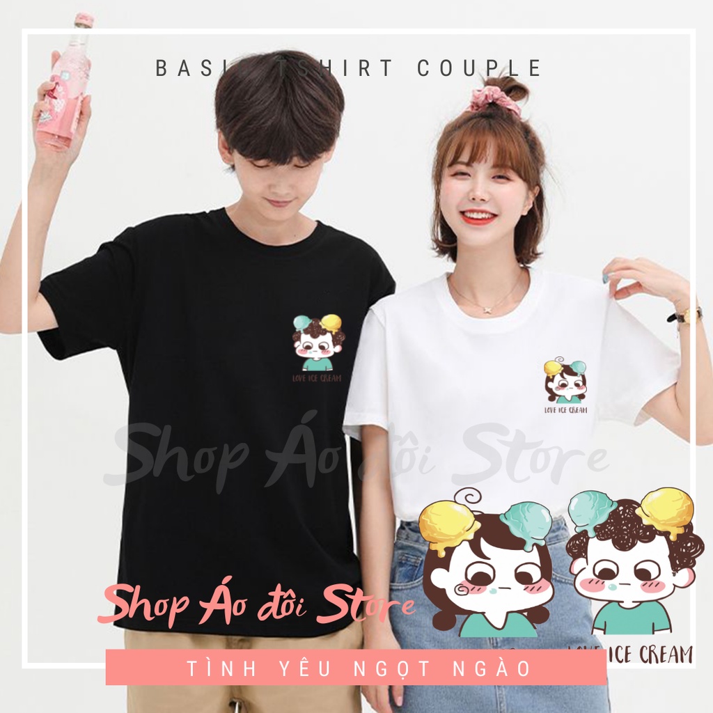 Áo đôi nam nữ đẹp giá rẻ❤️SHOP ÁO ĐÔI STORE❤ form unisex phù hợp làm áo cặp tình nhân,áo đôi bạn thân,HÌNH IN KHÔNG TRÓC