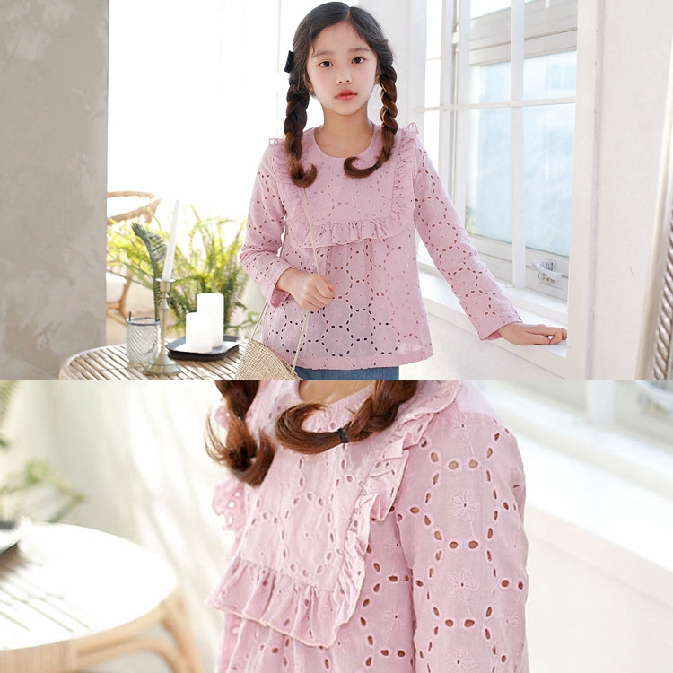 Áo thun cotton tay dài cho bé gái