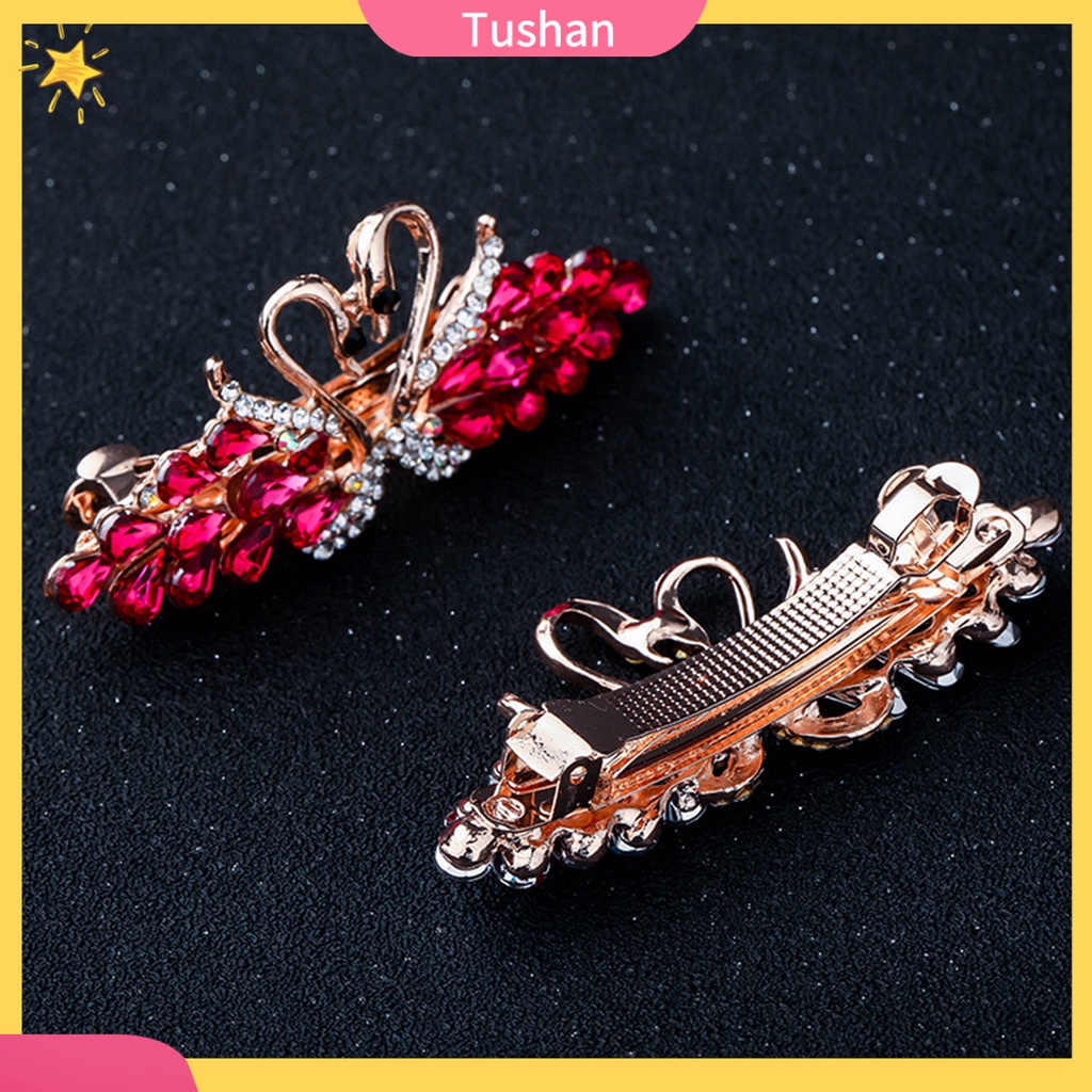 Giá Đỡ Kẹp Tóc Đuôi Ngựa Hình Thiên Nga Tinh Tế Cho Nữ