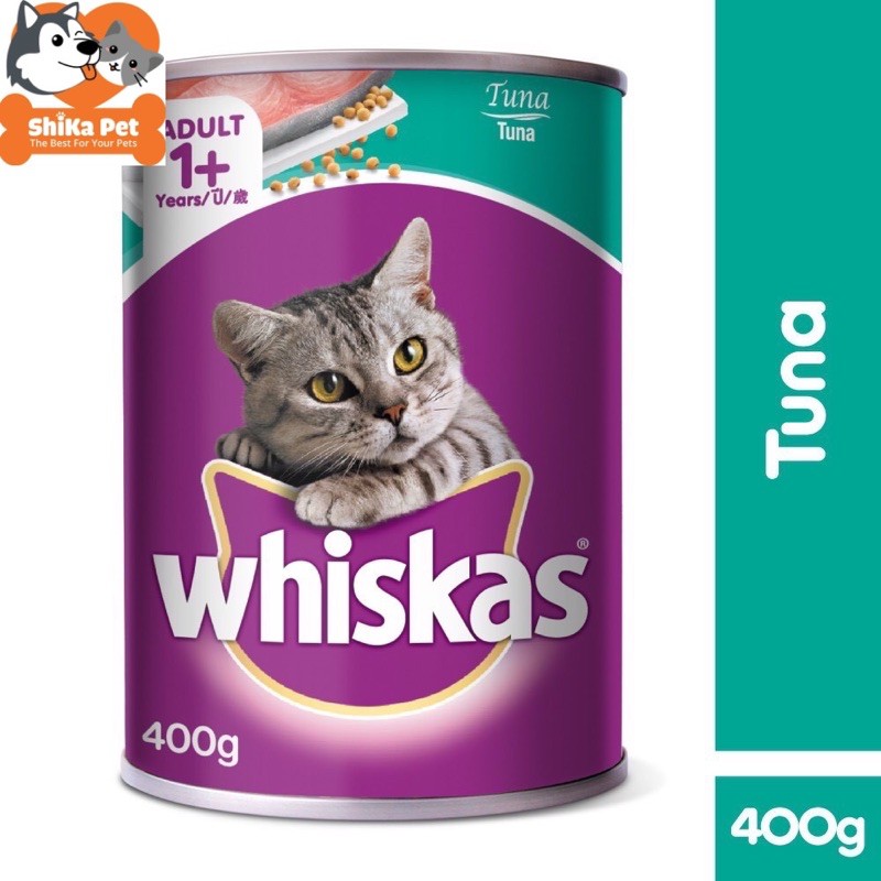 Pate lon cho mèo Whiskas vị cá ngừ 400g(lon)