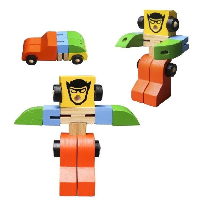 Đồ chơi gỗ Winwintoys - Xe biến hình robot