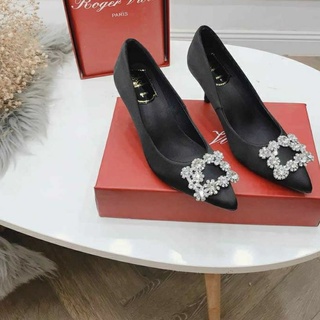 Giày cao gót 5p 8p lụa satin tag đá màu cực đẹp (chat trước khi đặt)