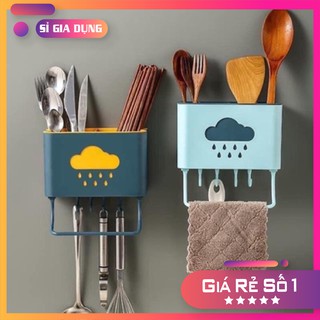kệ phòng tắm phòng bếp đa năng 2 in 1 [ giá cắm đũa muổng - giá để bàn chải,kem đánh răng kèm cốc] MÃ ĐM1-2