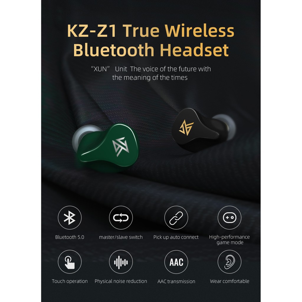 HÀNG CAO CẤP -   Tai Nghe Bluetooth Knowledge Zenith KZ Z1 ( Có Hỗ Trợ Chế Độ Gaming Mode) - Hàng Chính Hãng  - Hàng Cao