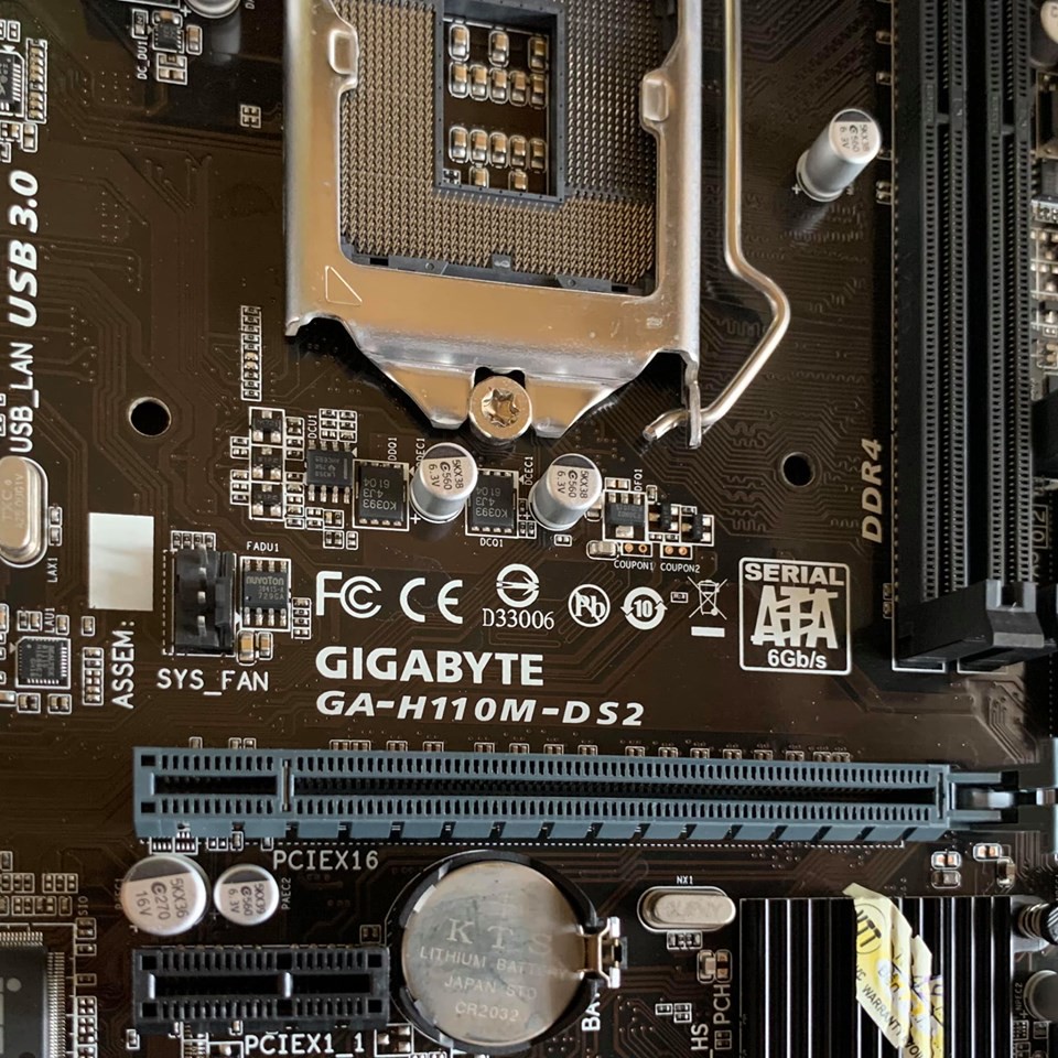 Mainboard Gigabyte H110M-DS2 Socket 1151 (Còn bảo hành 12/2020)