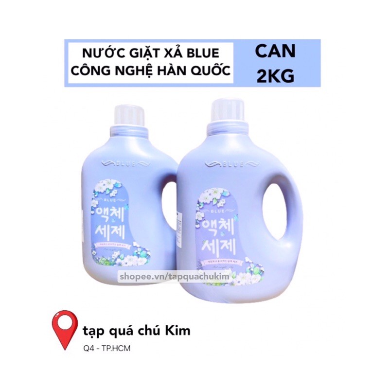 [LẺ = SỈ] Nước giặt BLUE Hàn quốc Bình 2KG thơm ngát hương hoa - tapquachukim