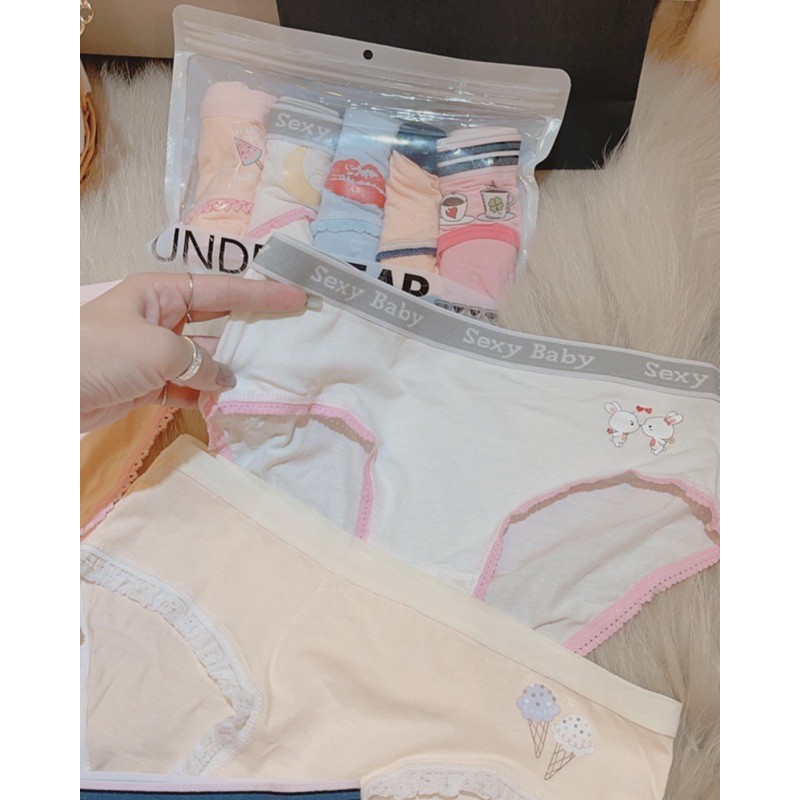 SET 5 QUẦN CHIP HÌNH CUTE TÚI ZIP | BigBuy360 - bigbuy360.vn