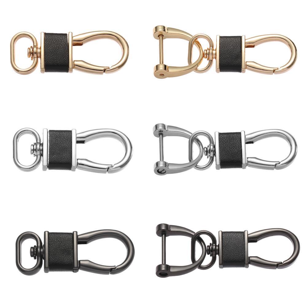 Móc Chìa Khóa Xe Hơi Bằng Da Có Thể Xoay 360 Độ Chống Thất Lạc Tiện Dụng