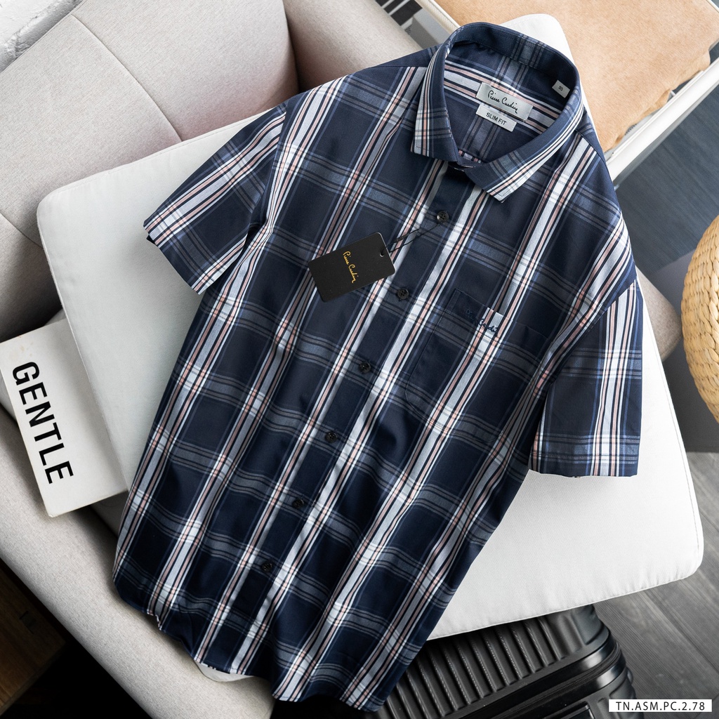 Áo Sơ mi Nam tay ngắn Pierre Cardin (Form Slim,Hàng VNXK,chất vải cotton dệt,thấm hút mồ hôi,thoáng mát) | BigBuy360 - bigbuy360.vn