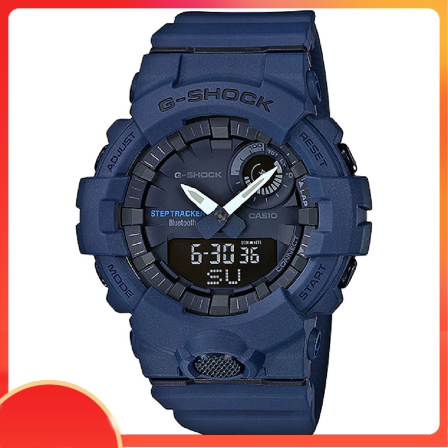 Đồng hồ nam dây nhựa Casio chính hãng Anh Khuê G-Shock GBA-800-2ADR (49mm)