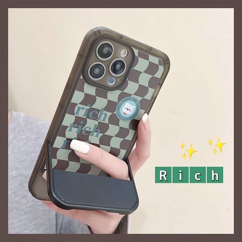 Ốp lưng iphoneỐp Điện Thoại  Kèm Giá Đỡ Tàng Hình Họa Tiết Hoạt Hình Dễ Thương Cho iphone 14 / 13Pro 12 / xs / 6 / 7 / 8PLUSDinuo case