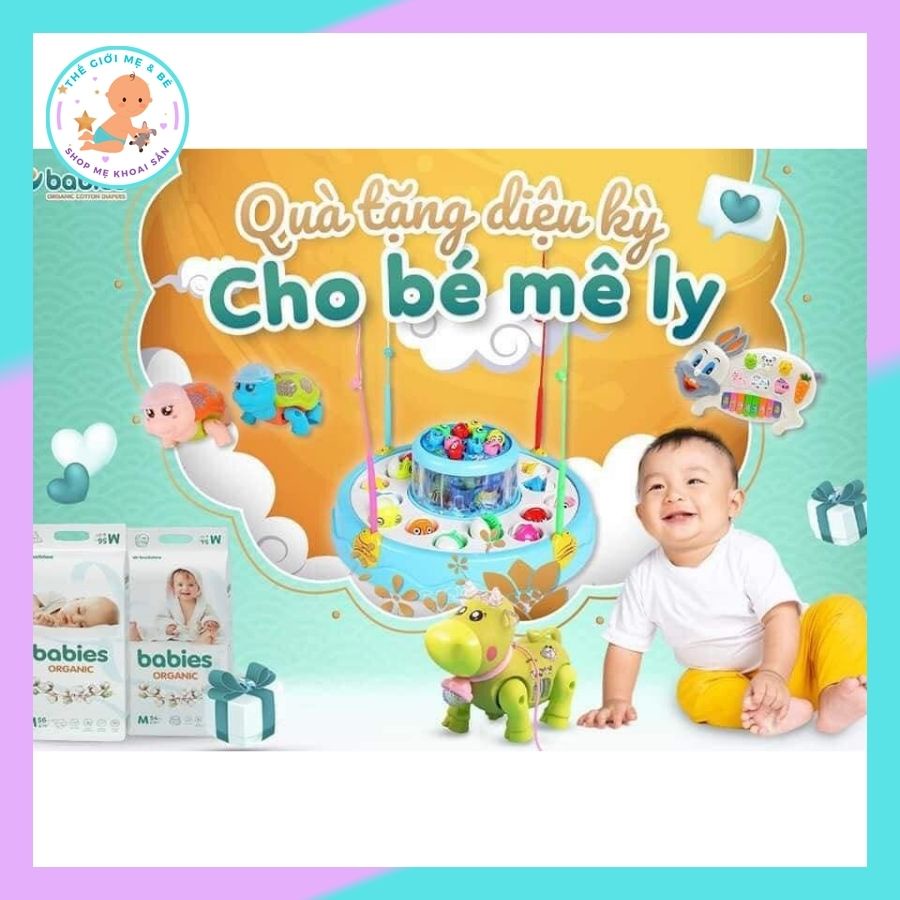 COMBO 2 BỊCH TẶNG 1 QUÀ Tã Bỉm BABIES ORGANIC an toàn cho bé Dán S66/M56/L46 Quần M54/L50/XL46/XXL40]