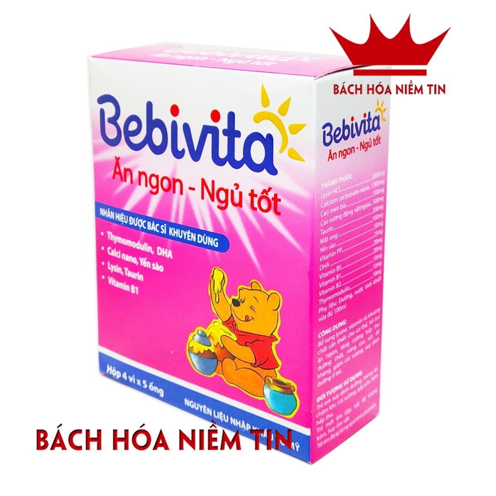 Siro giúp bé ăn ngon Bebivita - Bổ sung Vitamin, Enzyme, khoáng chất- Giúp bé ăn ngon, ngủ tốt, giảm rối loạn tiêu hóa,