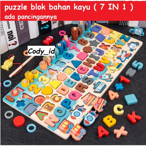Bộ Đồ Chơi Xếp Hình 7 Trong 1 Cho Bé