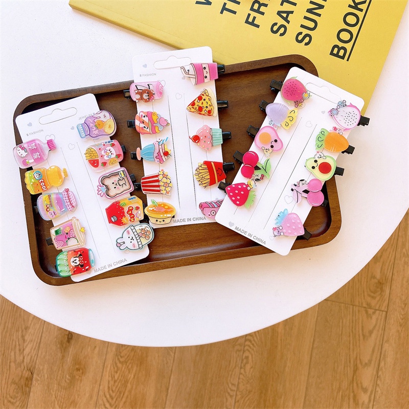 Set 7 Kẹp Tóc Hình Bình Nước Bằng Nhựa Acrylic Cho Bé Gái