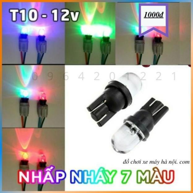 [Deal 1k] Đèn Led Xi Nhan 7 Màu Nhấp Nháy siêu sáng - bóng led 7 màu nháy hậu - Giá 1 bóng