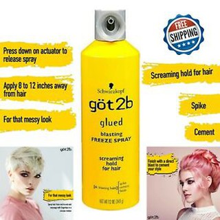 Xịt giữ nếp tóc Got2b Glued Blasting Freeze 340g