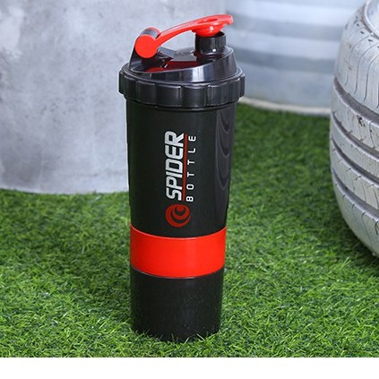 [Video Thật] Bình Lắc  Thể Thao Tập Gym Shaker 3 Ngăn Tiện Dụng 500 ML