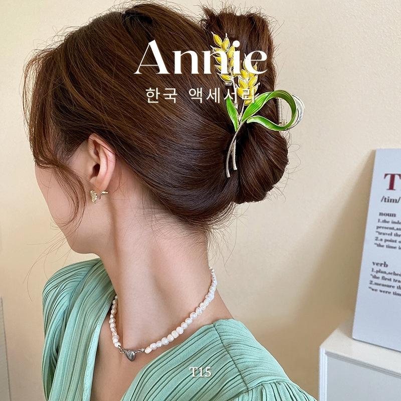 Kẹp tóc càng cua hình lúa mì sang trọng vintage cao cấp Annie T15