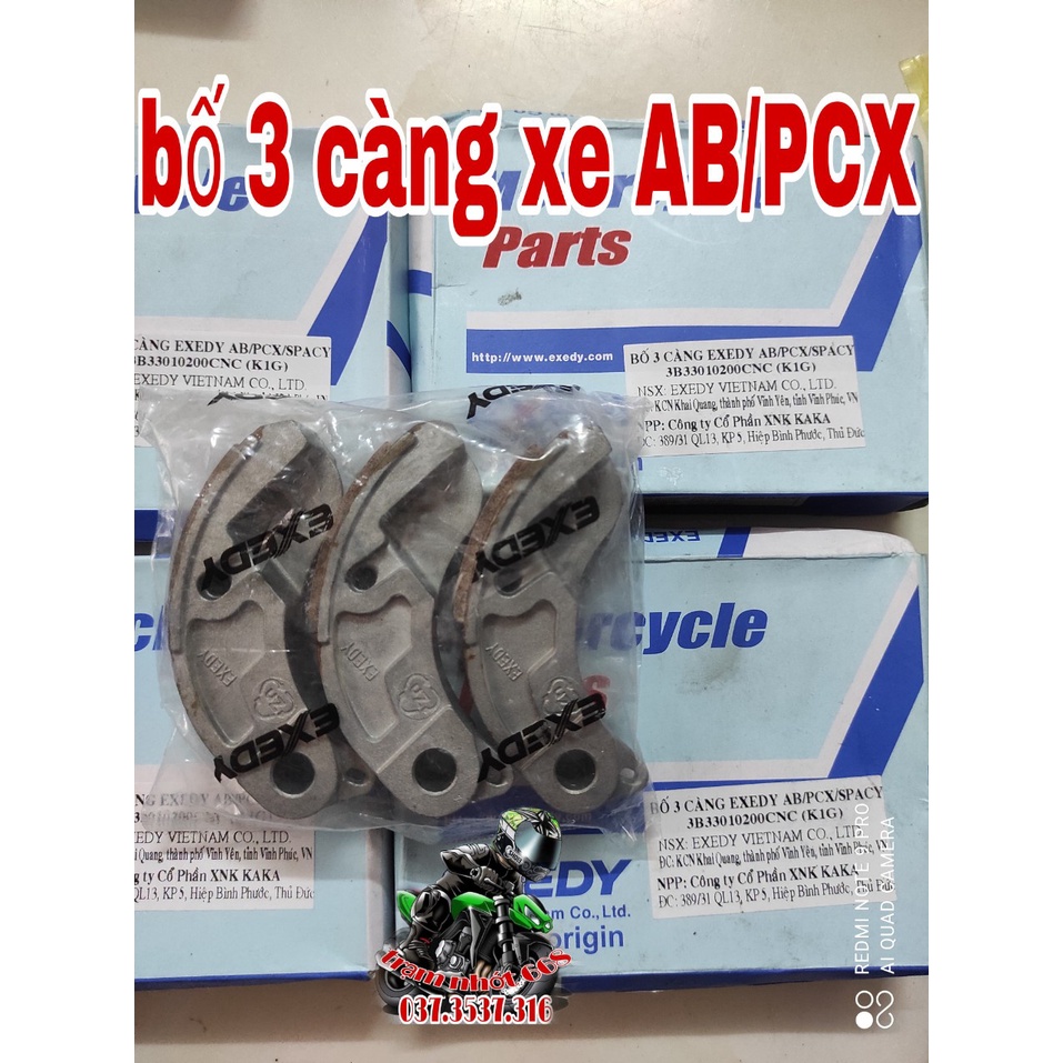 Bố 3 càng Exedy cho xe Ab AirBlade Vairo SH PCX Lead búa côn chính hãng