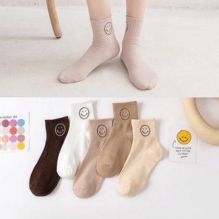 Vớ cổ cao bằng vải cotton họa tiết dễ thương thoải mái cho nữ
