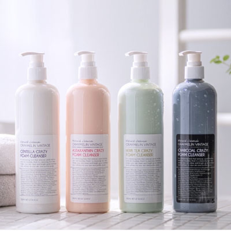 Sữa Rửa Mặt Tạo Bọt Graymelin Astaxanthin Crazy Foam Cleanser 500ml