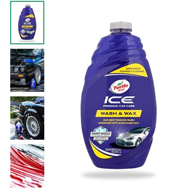 Nước rửa xe bóng sơn Turtle Wax Ice Wash và Wax 48FL.OZ- 1.42L