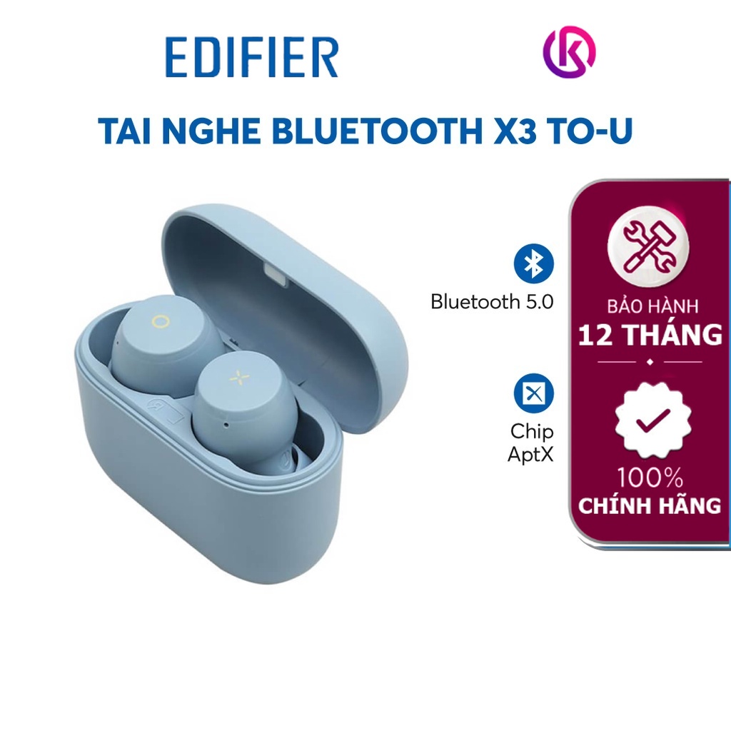 Tai nghe Bluetooth 5.0 EDIFIER X3 To-U - Bản quốc tế mới nhất - Thời gian chơi nhạc 24 giờ - Âm thanh Stereo