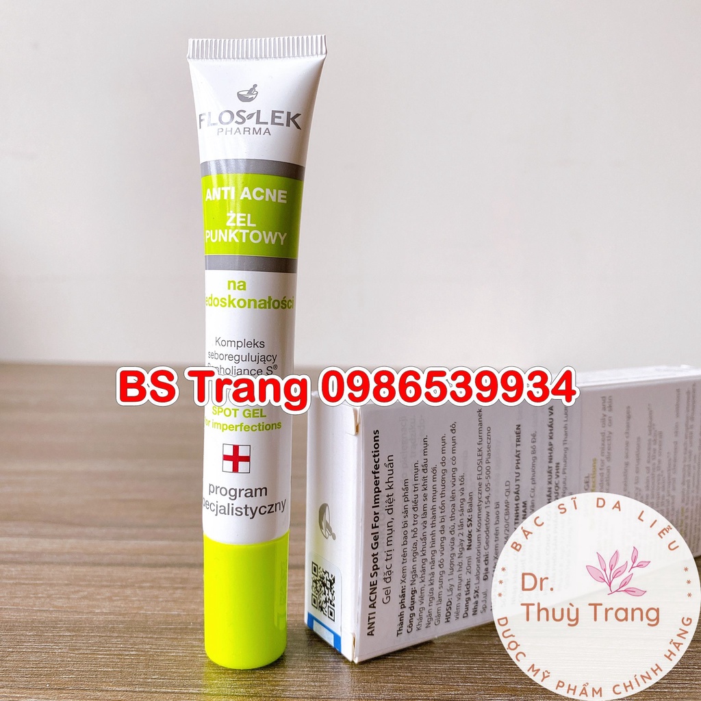 [Tem QR Chính Hãng] Gel chấm m.ụn Floslek 20ml  - giảm m.ụn hiệu quả