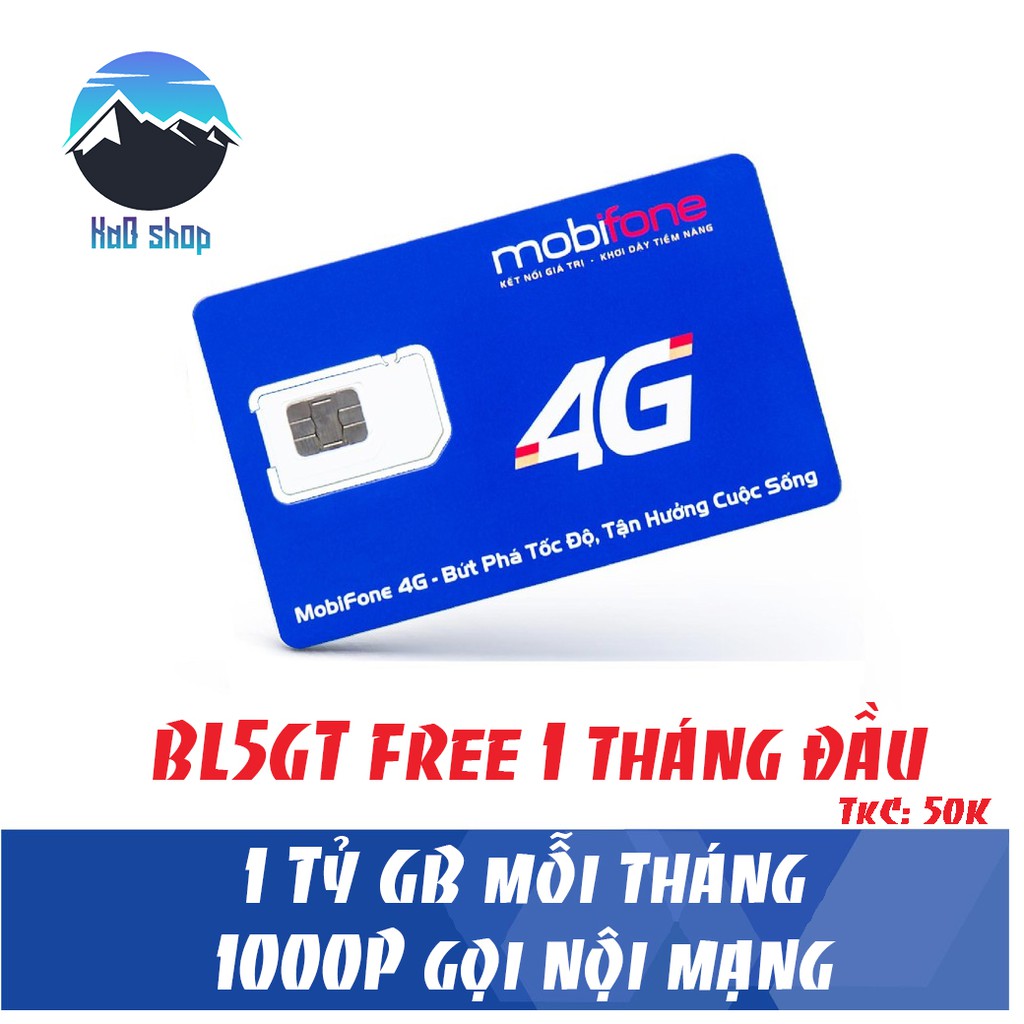 Sim 4G Mobifone BL5GT Free tháng đầu 1 tỷ gb