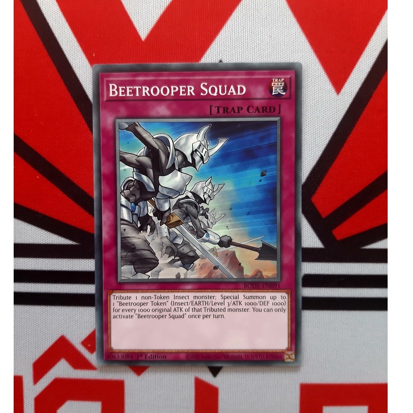 [ ĐỖ LẠC SHOP ] Thẻ Bài Yugioh Trap Beetrooper Squad - BODE-EN091 - Common 1st Edition